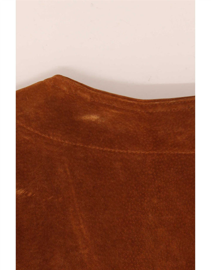 Front Line Herre ruskindsvest UK 48 2XL brunt læder