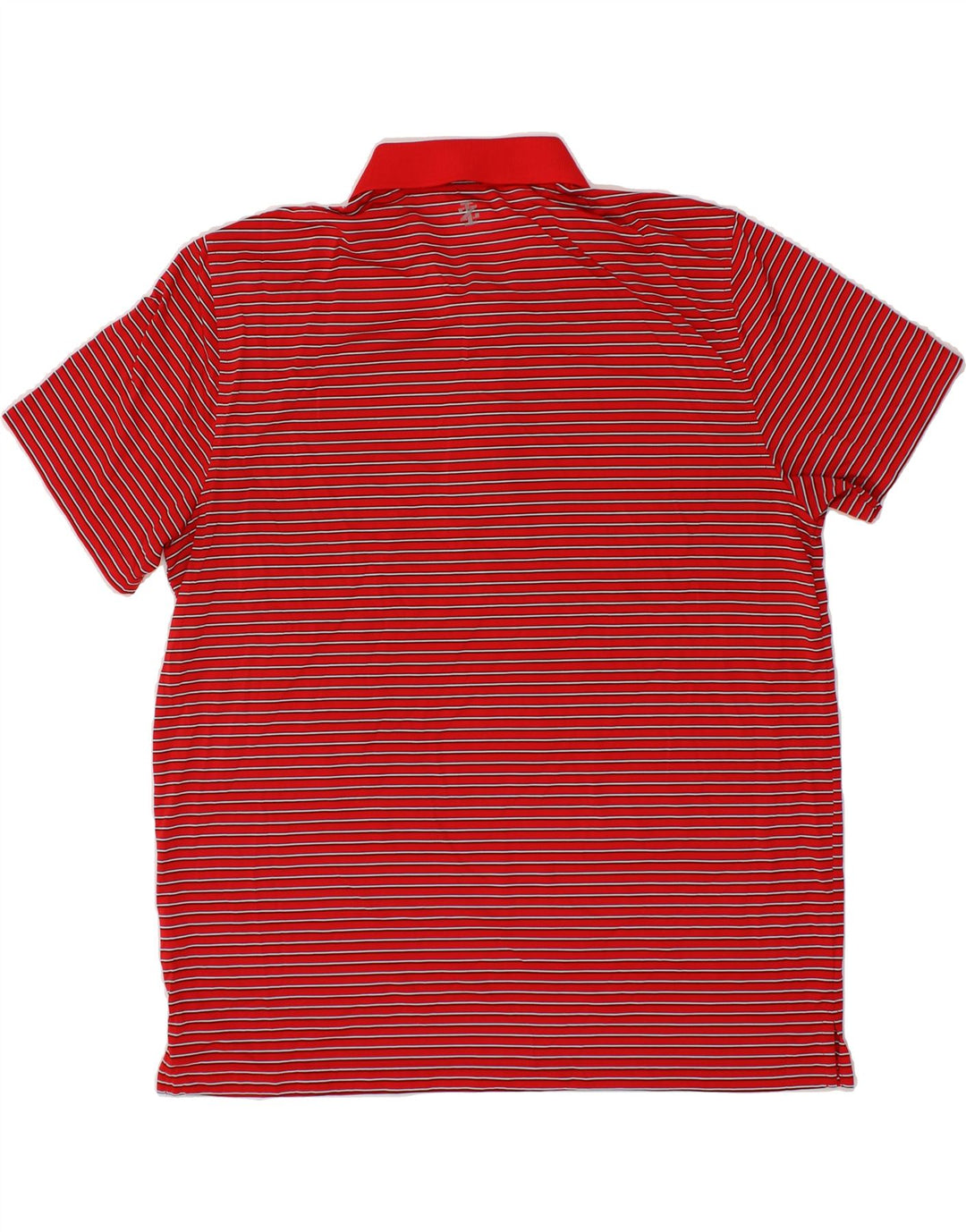 IZOD Mens Polo Shirt XL Red Striped Polyester Vintage Izod and Second-Hand Izod from Messina Hembry 