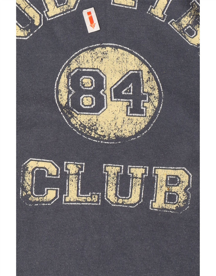 Marks & Spencer Dame Grafisk Sweatshirt Jumper UK 16 Large Navy Blue