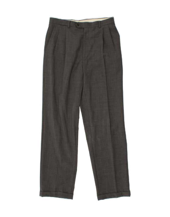 VALENTINO Herre 3-knap 2-delt sæt IT 48 Medium W38 L32 Grå Virgin Wool
