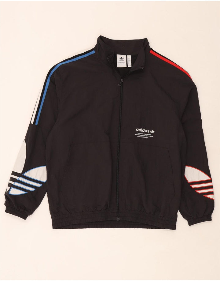 Adidas Grafisk træningsdragt jakke til mænd Stor sort polyamid