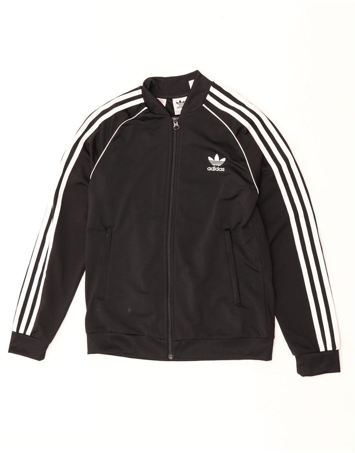 Adidas Drenge Træningsdragt Topjakke 12-13 År Sort Polyester