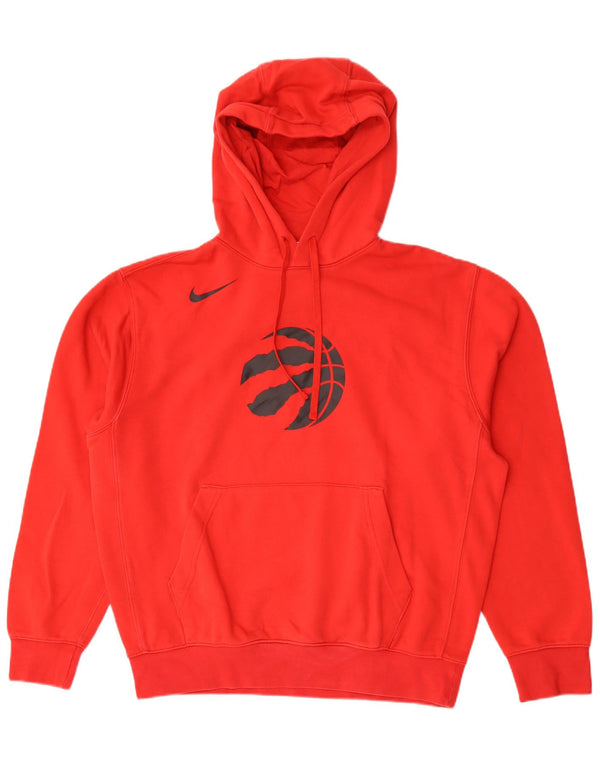 Nike Herre Toronto Raptors Grafisk Hoodie Jumper Medium Rød Bomuld