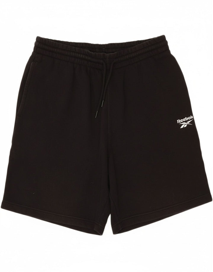 REEBOK Mens Sport Shorts Large  Black Cotton