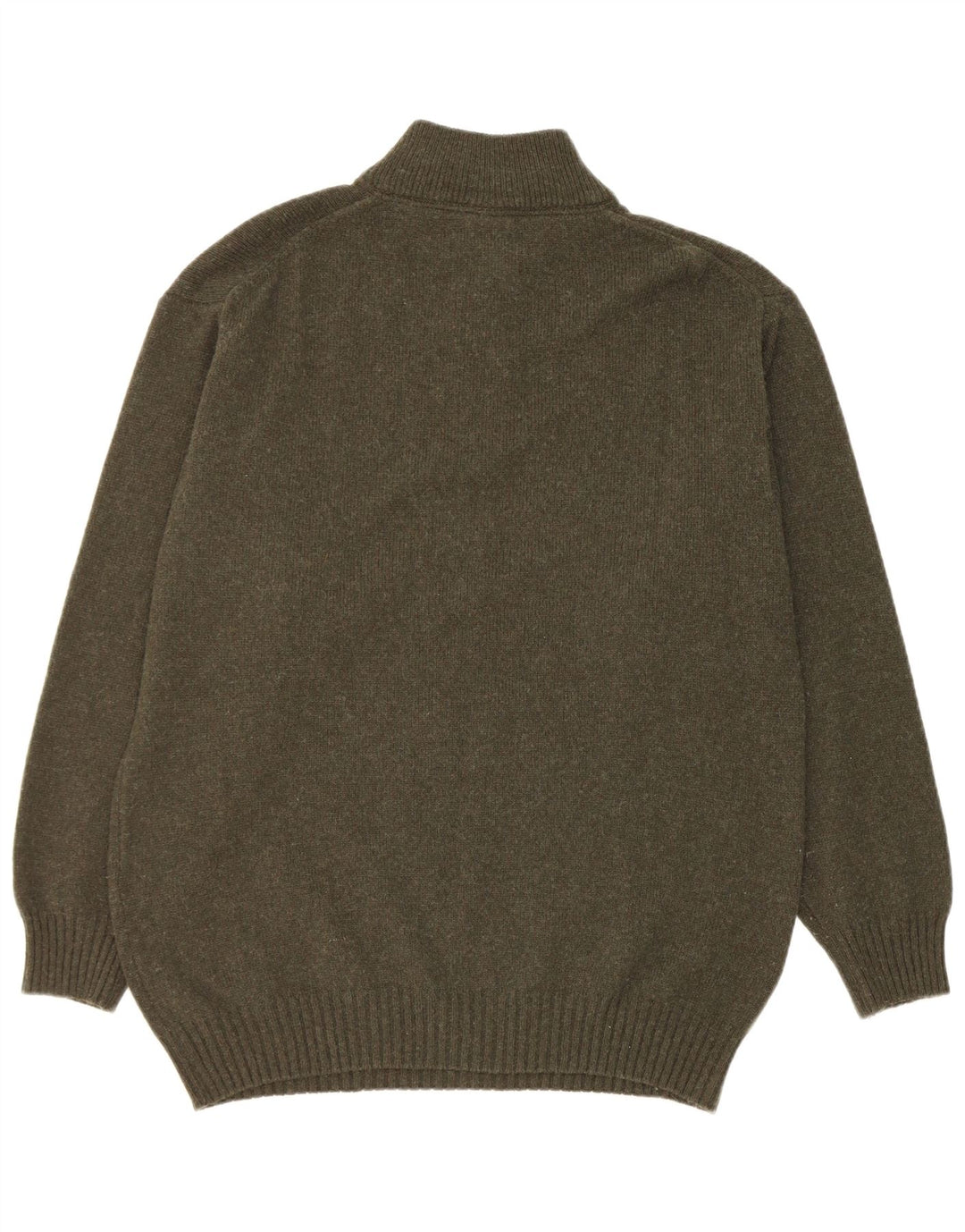 Murphy & Nye Herre Zip Neck Jumper Sweater XL Grøn uld
