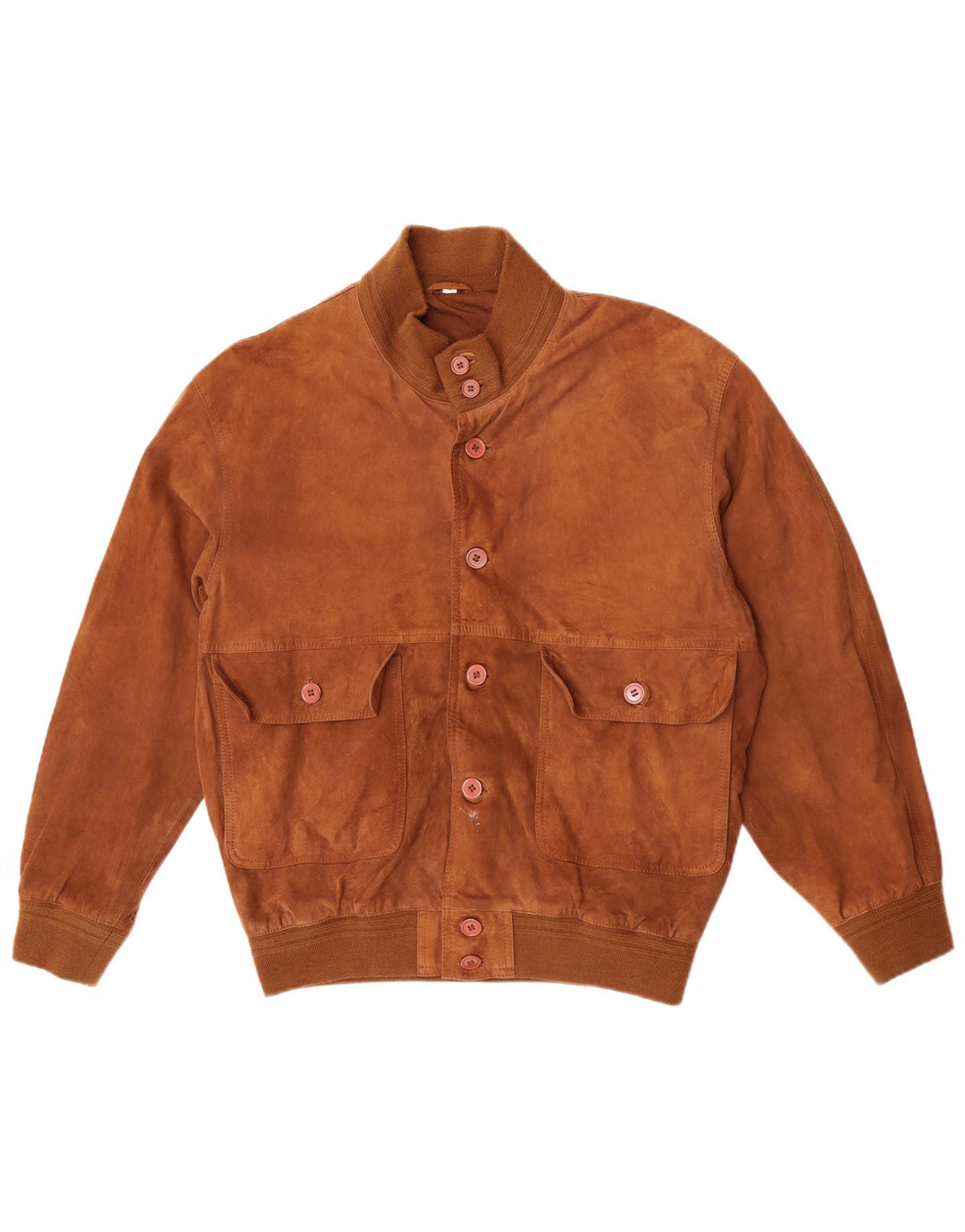 Vintage Herre Ruskinds Bomberjakke EU 52 XL Brun Læder
