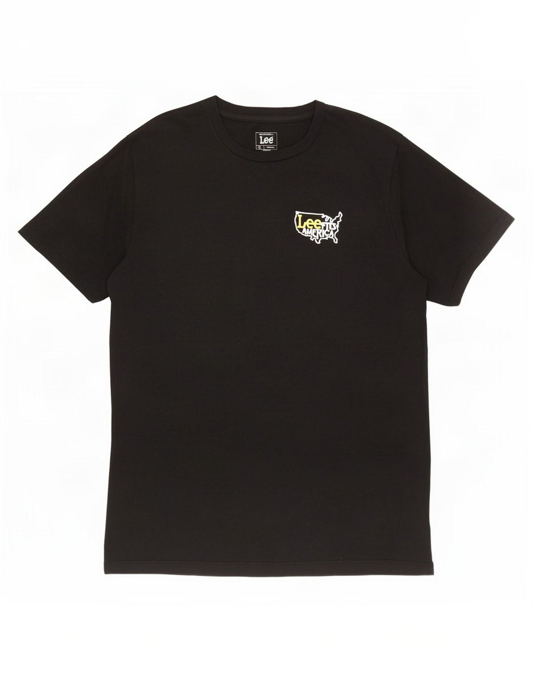 Lee Herre Regular Fit T-Shirt Top XL Sort Bomuld