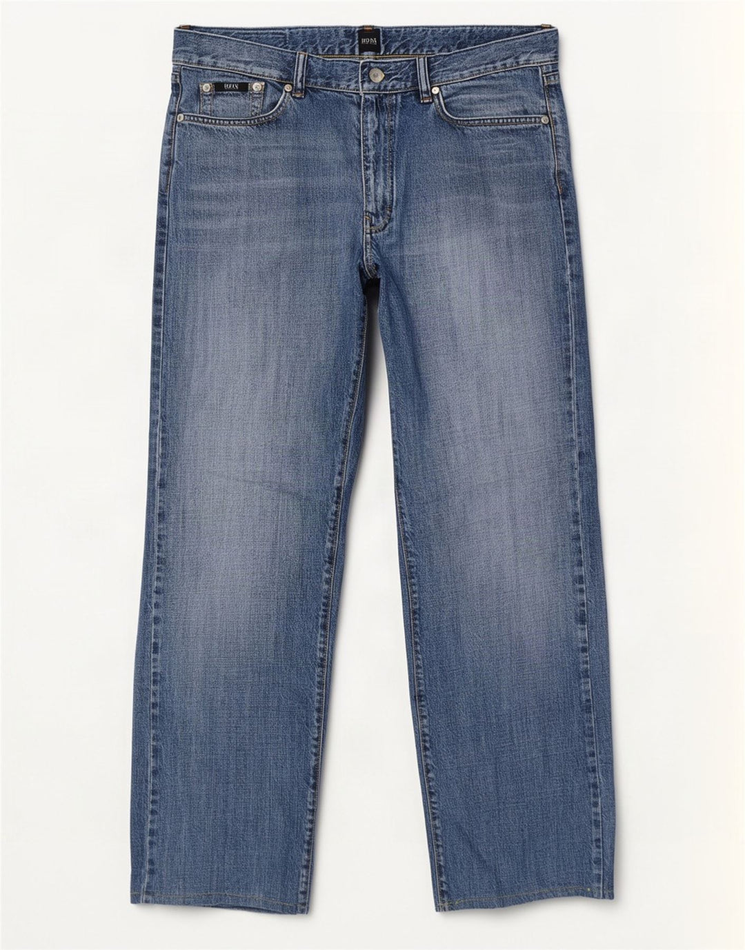 Hugo Boss Straight Jeans til mænd W34 L29 blå bomuld