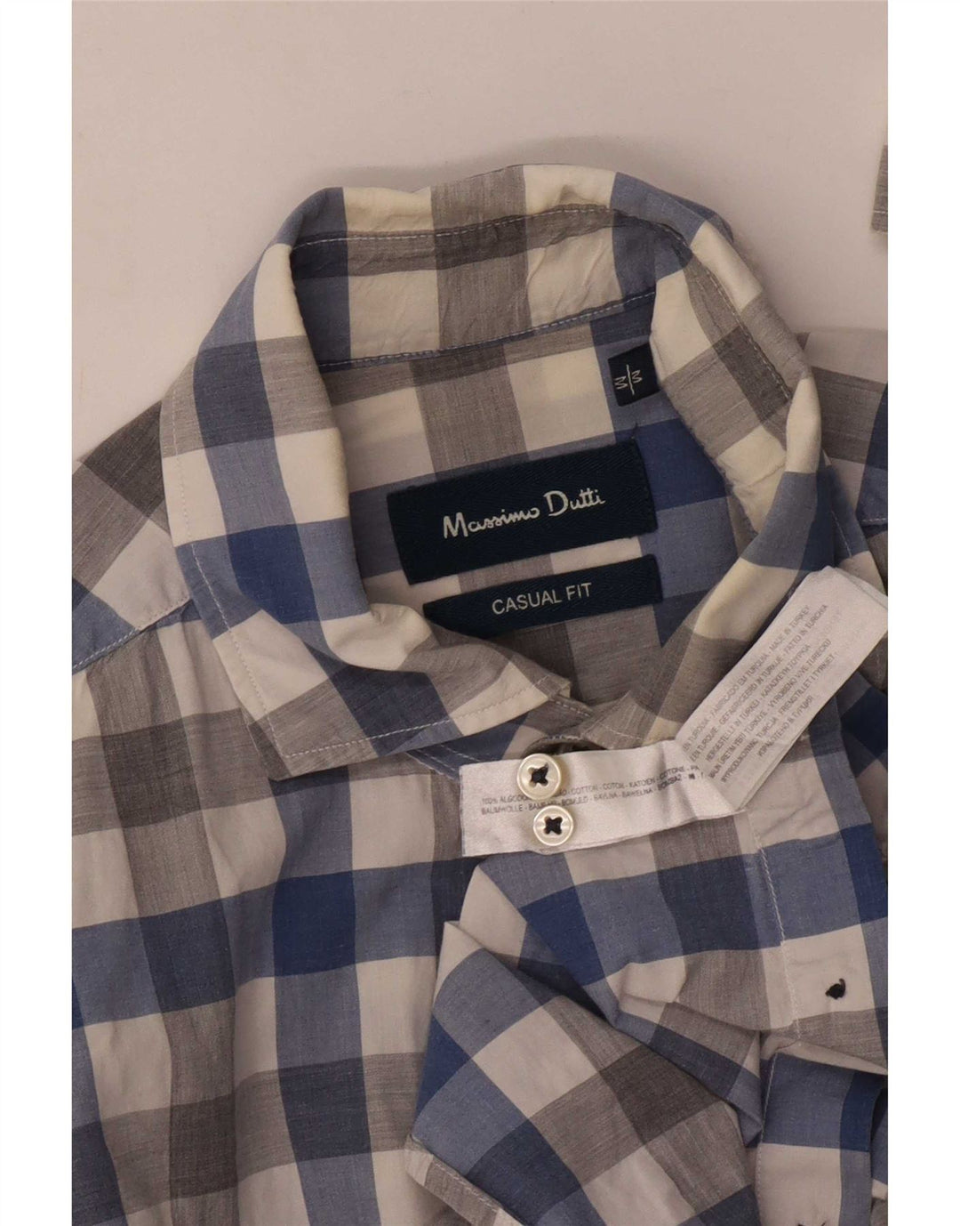 Massimo Dutti Herre Casual Fit skjorte Medium Multicolored Gingham Cotton
