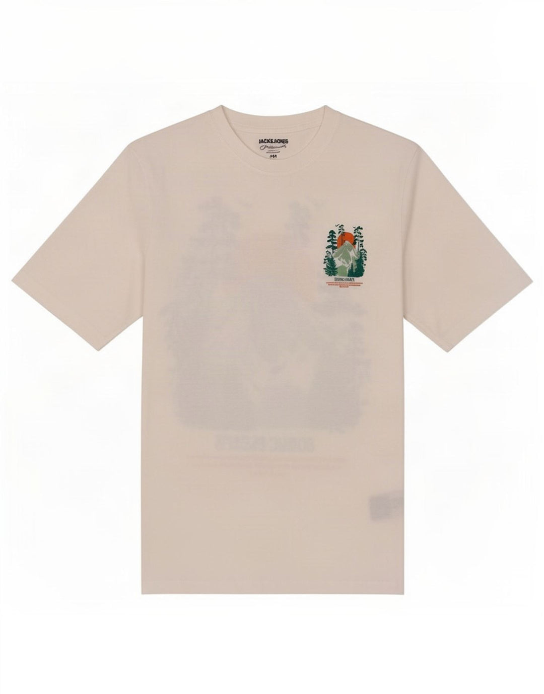 Jack & Jones Herre grafisk T-shirt Top Medium Hvid Bomuld