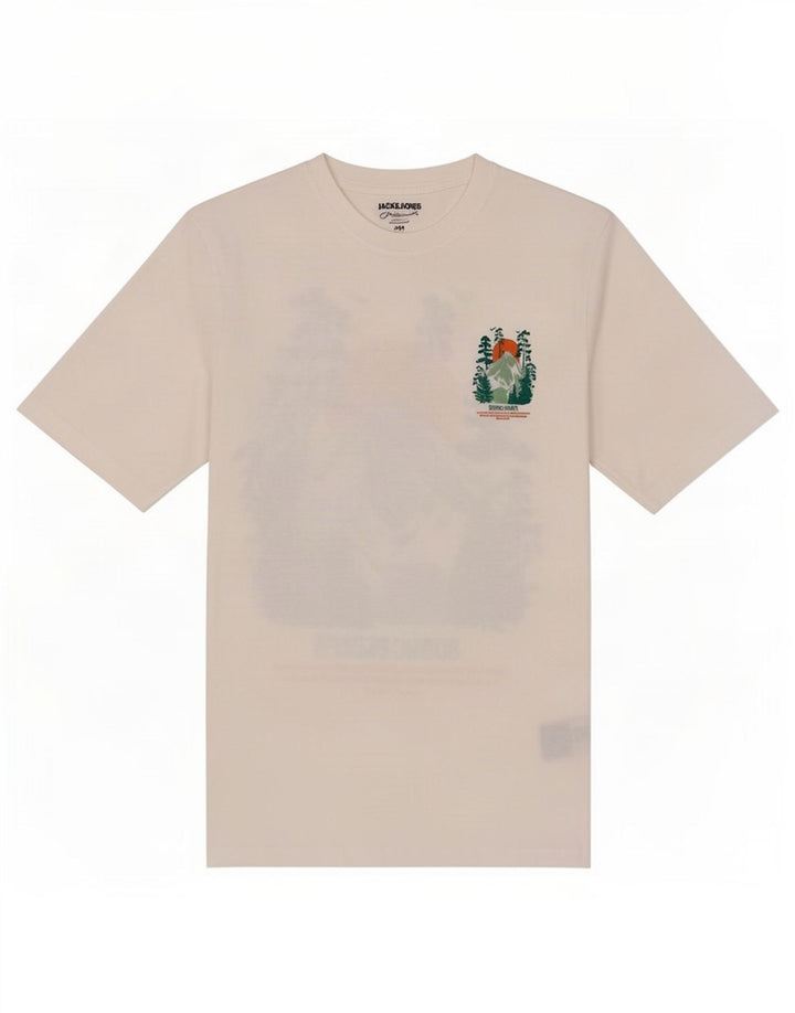 Jack & Jones Herre grafisk T-shirt Top Medium Hvid Bomuld