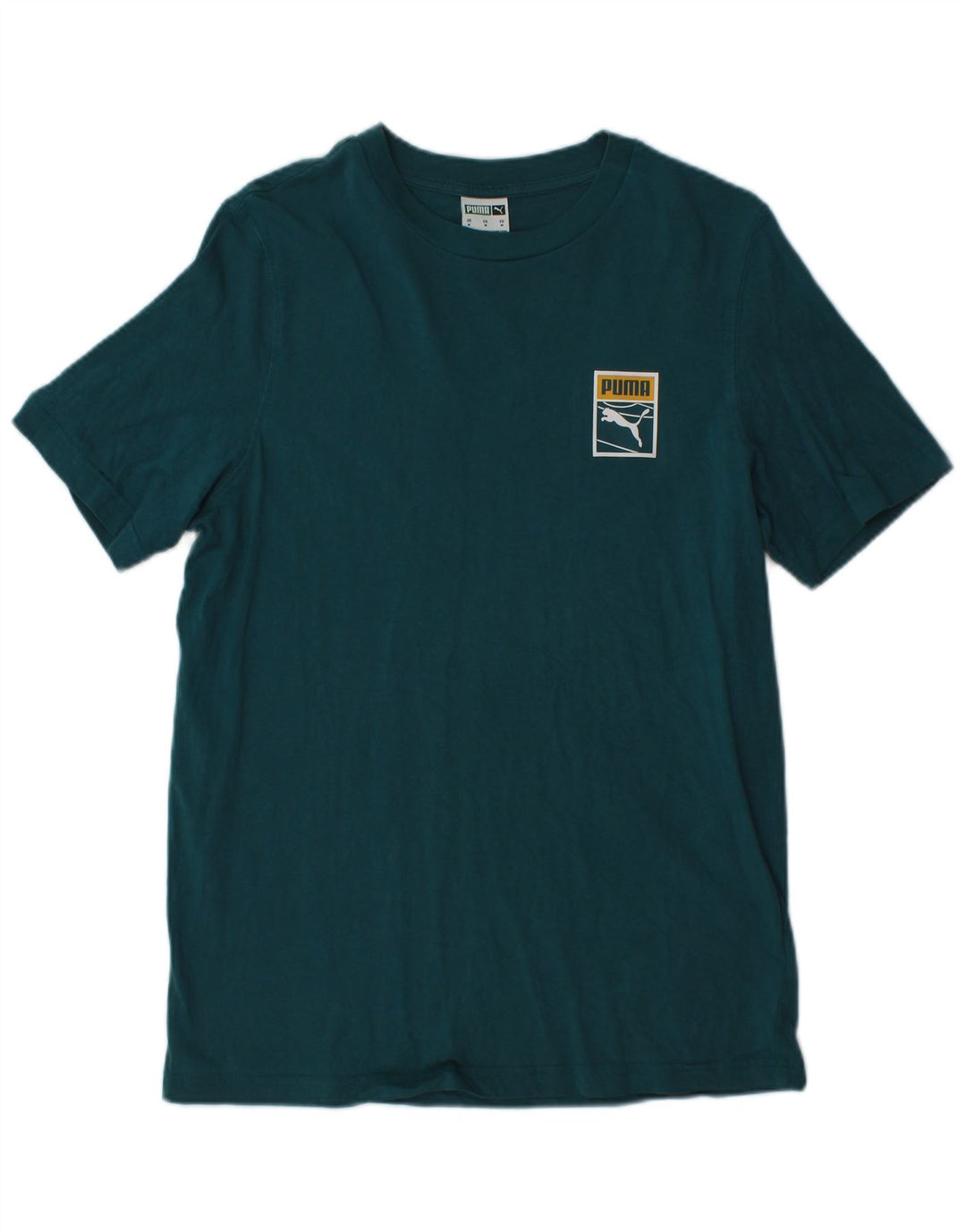 PUMA Grafisk T-shirt til mænd, mellemgrøn bomuld