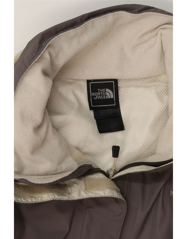 THE NORTH FACE Dame Hyvent Regnjakke med hætte UK 14 Medium Grå