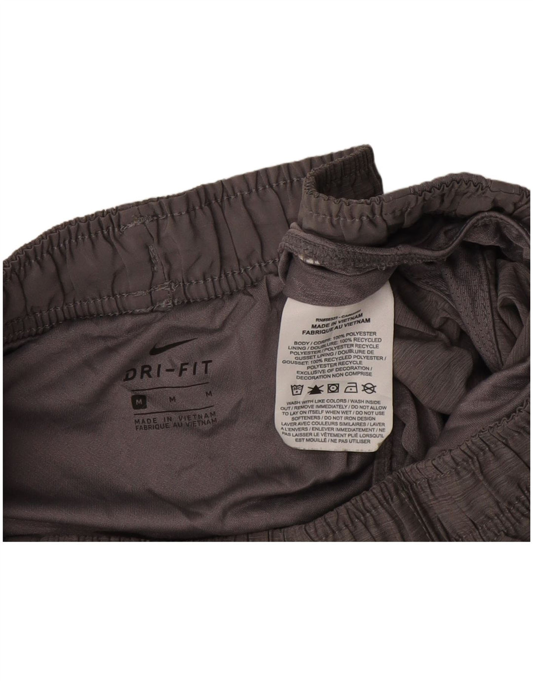 NIKE Dri Fit sportsshorts til kvinder UK 14 mellemgrå polyester