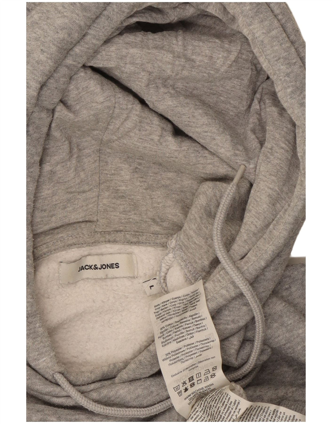 Jack & Jones Herre hættetrøje Jumper Stor Grå Bomuld
