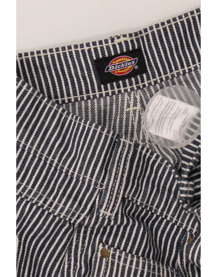 Dickies Herre Cargo Shorts W34 store marineblå stribet bomuld