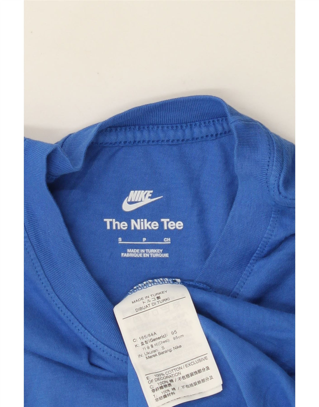 NIKE Grafisk T-shirt top til mænd, lille blå bomuld