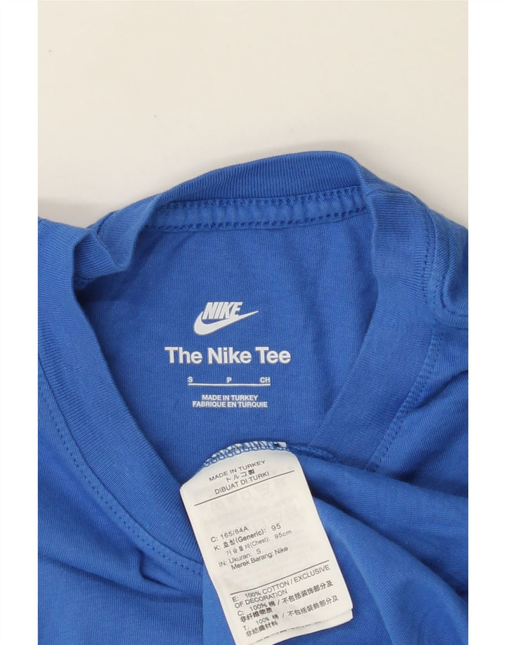 NIKE Grafisk T-shirt top til mænd, lille blå bomuld