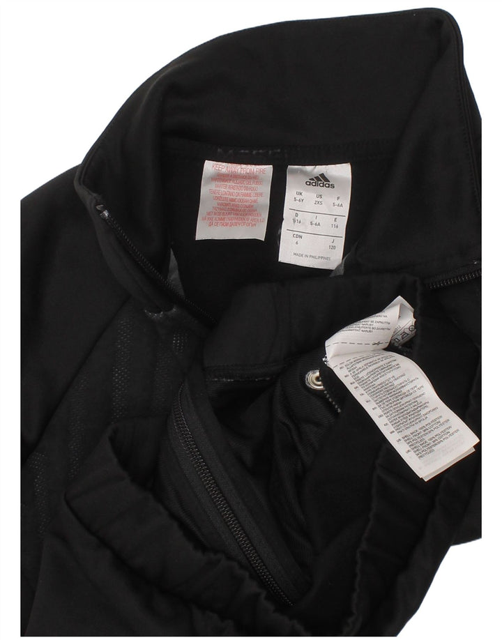 Adidas drenge grafisk træningsdragt topjakke 5-6 år sort geometrisk