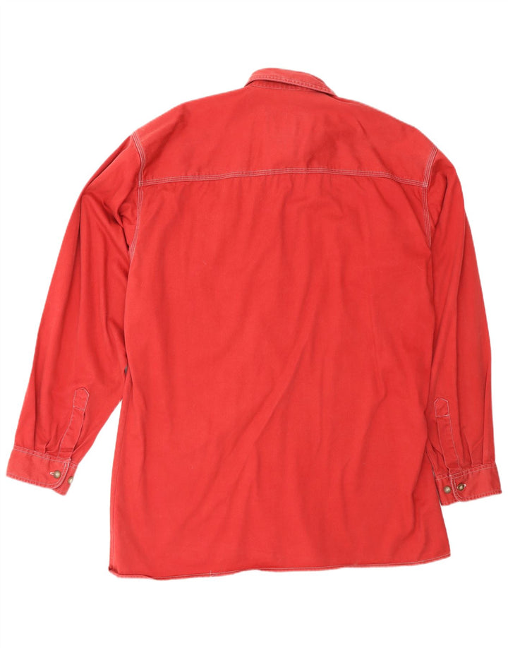 Limit Herre Denim skjorte Størrelse 39/40 Medium Rød Bomuld