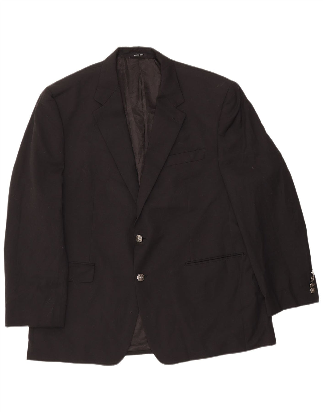 Ralph Lauren Herre 2 Button Blazer Jacket UK 46 2XL Sort Uld