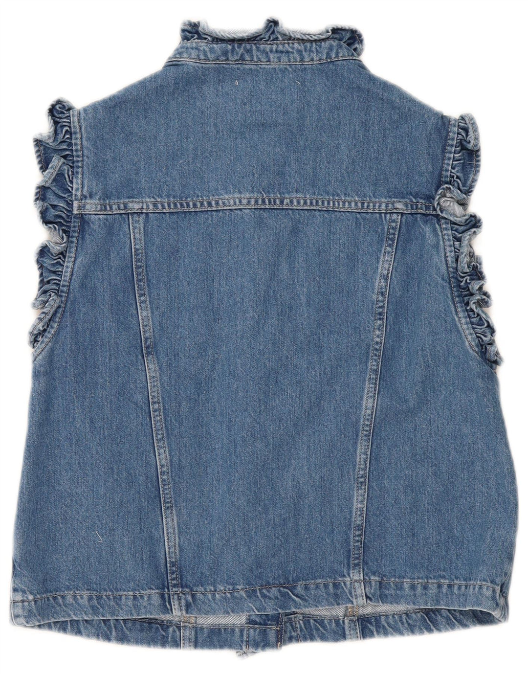 MINT VELVET Dame Denim Gilet UK 14 Medium Blue Bomuld