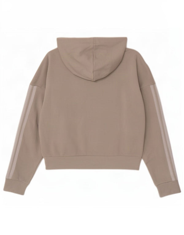Adidas, oversized hættetrøje med lynlås til kvinder, DK 8/10, lille grå