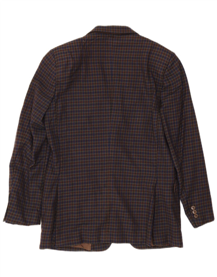 Aquascutum Herre 2-knaps blazerjakke UK 38 Medium Flerfarvet Gingham
