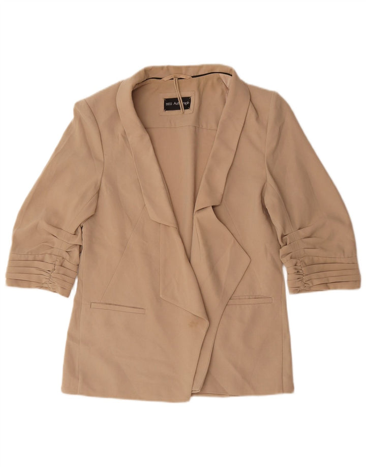 Marks & Spencer Dame 3/4-ærmet blazerjakke UK 12 Medium Beige