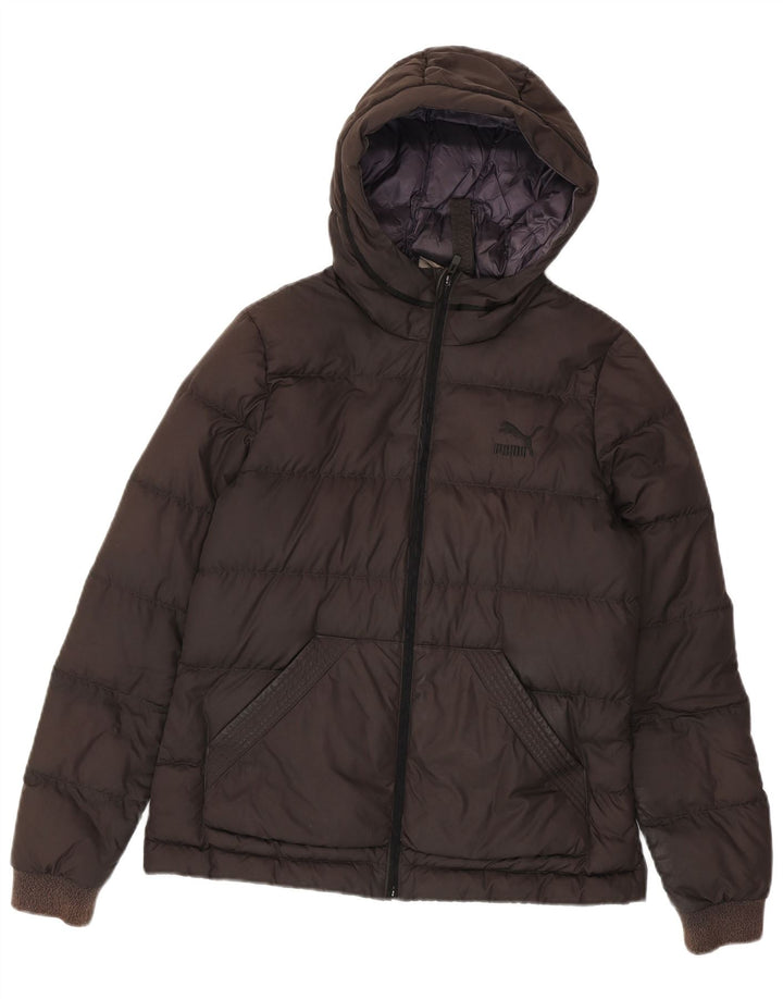 Puma polstret hættejakke til kvinder UK 12 Medium brun polyester