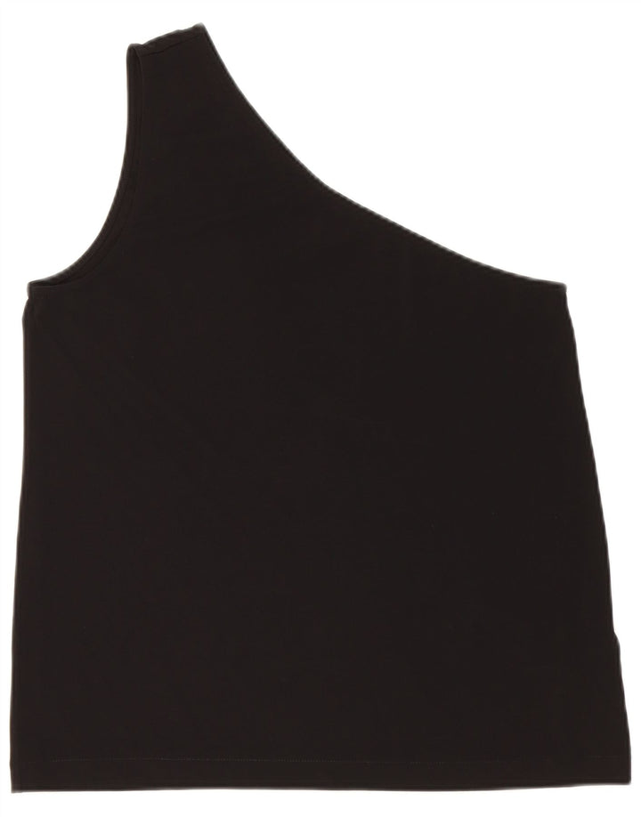 COS Womens One Shoulder Top UK 12 Medium Black Viscose