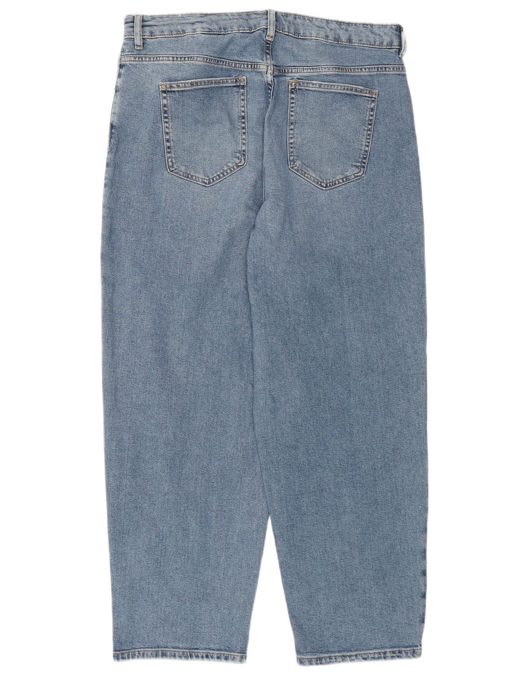 MARKS & SPENCER Dame Barrel High Waist Jeans UK 16 Large W34 L28 Blue