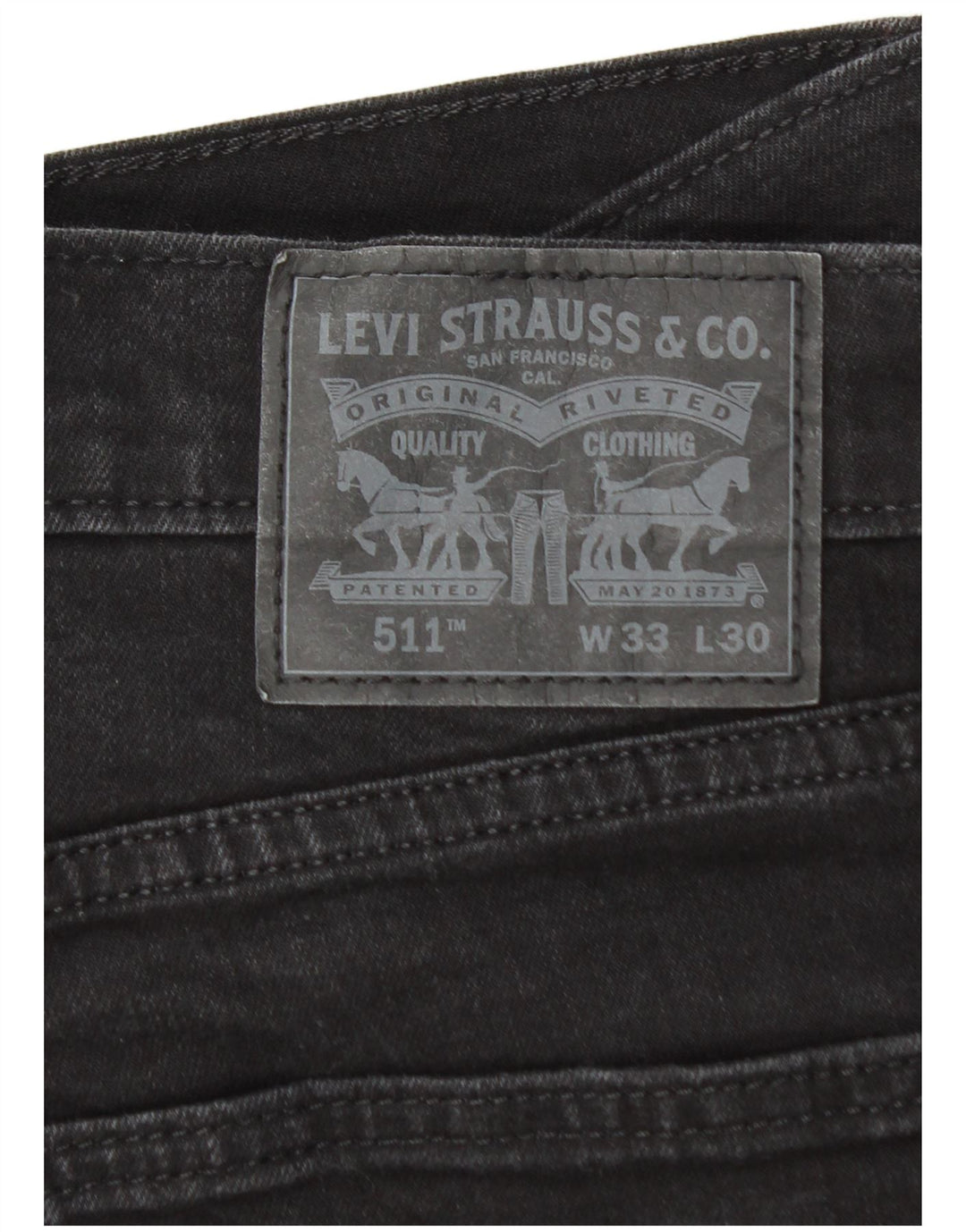 Levi's Herre 511 Slim Jeans W33 L26 Sort Bomuld