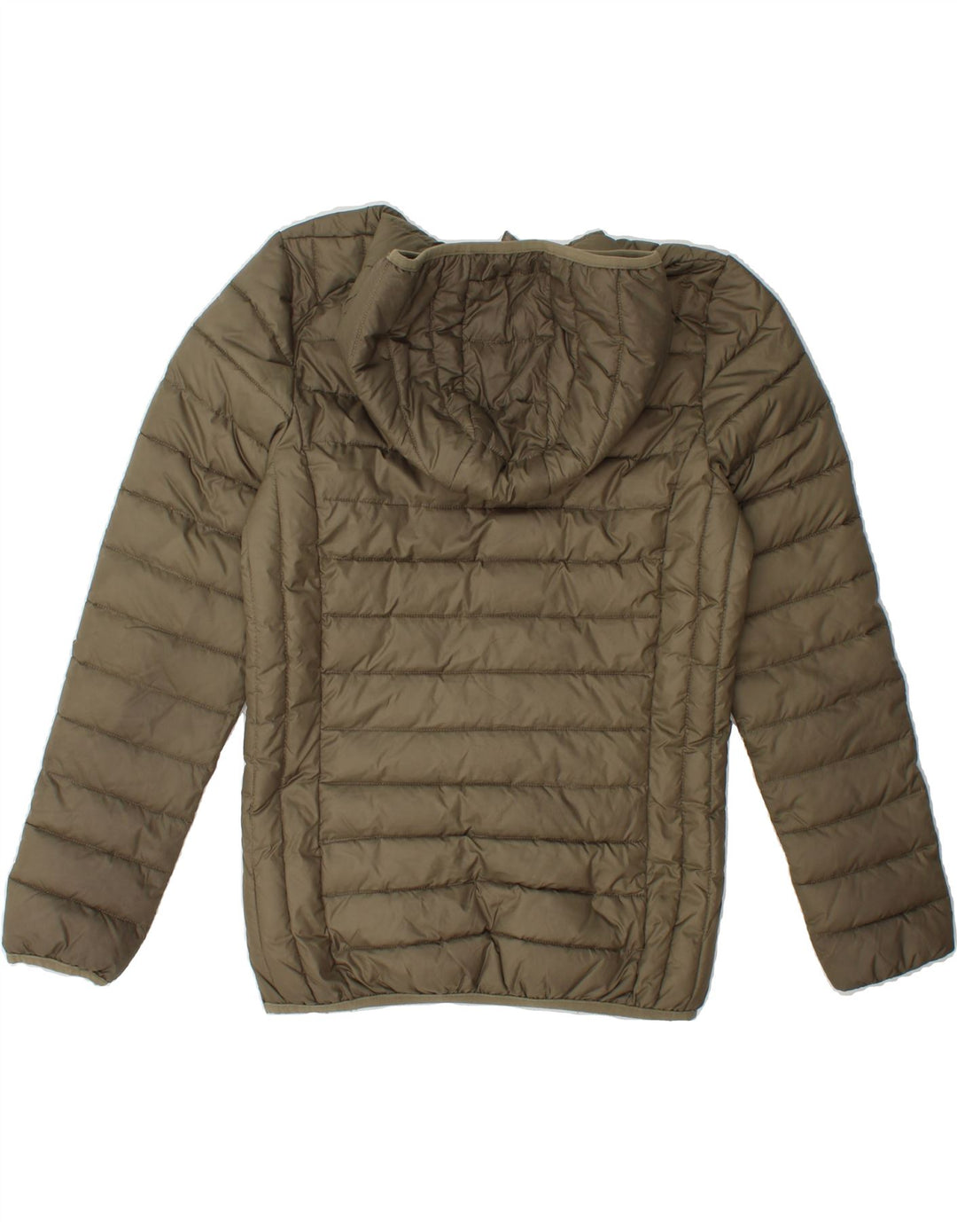 ELLESSE Womens Oversized Hooded Padded Jacket UK 10 Small Khaki Polyester Vintage Ellesse and Second-Hand Ellesse from Messina Hembry 