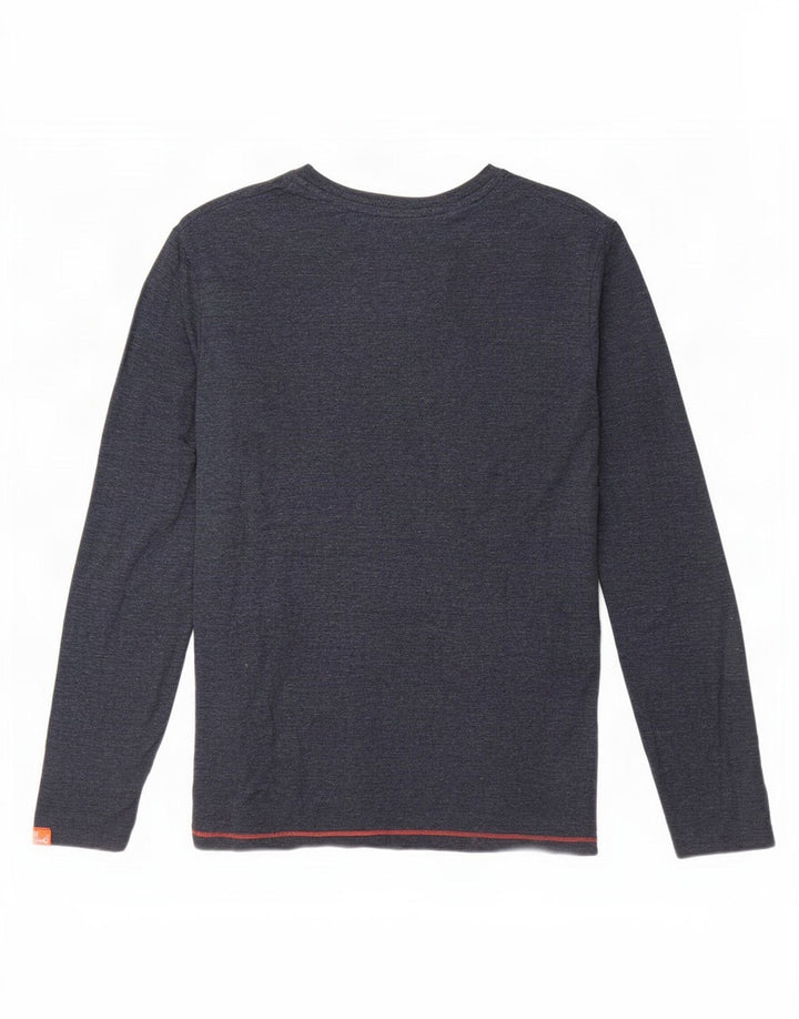 Superdry Herre Top Langærmet Lille Marineblå Flecked Bomuld