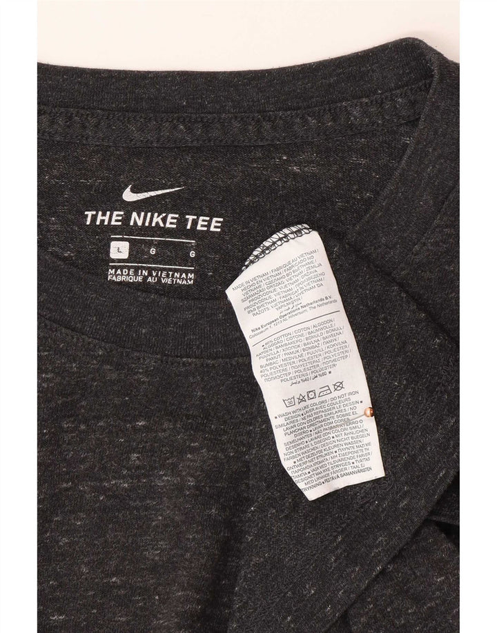 Nike T-shirt top til mænd, stor grå flækket bomuld