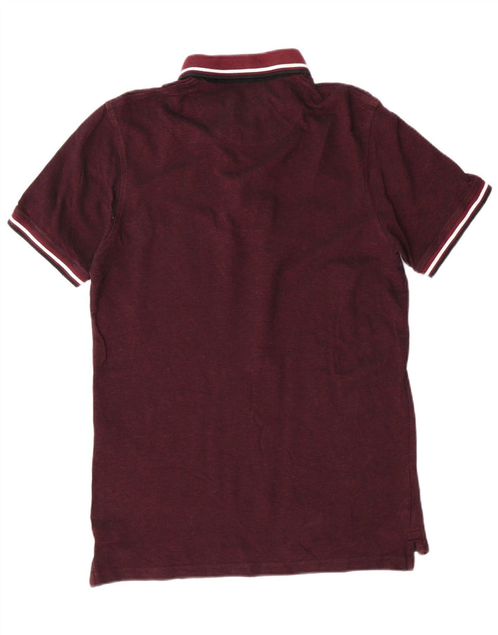 Jack & Jones Herre kortærmet poloshirt Medium Burgundy Bomuld Classic