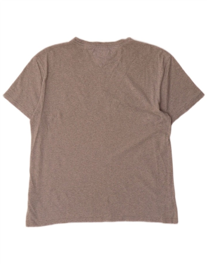 TOMMY HILFIGER Dame Regular Fit grafisk T-shirt top UK 14 mellemgrå