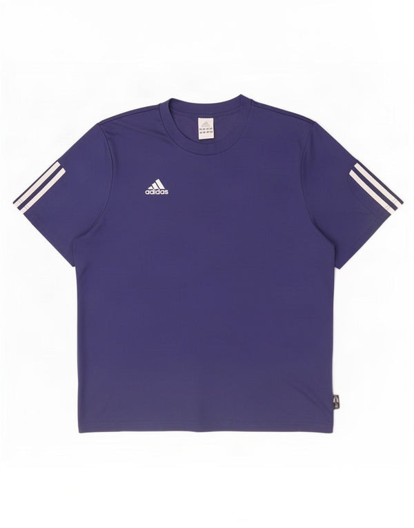 Adidas Herre Climalite T-Shirt Top Stor Marineblå Polyester