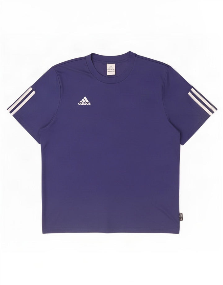 Adidas Herre Climalite T-Shirt Top Stor Marineblå Polyester