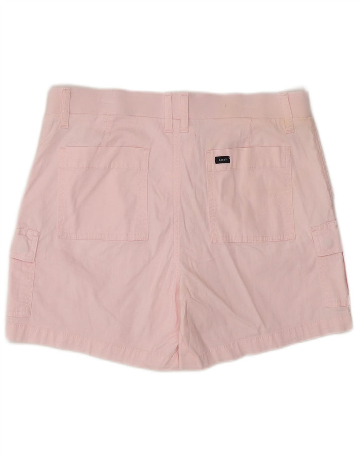 LEE Womens Regular Fit Cargo Shorts US 12 Large W34 Pink Bomuld