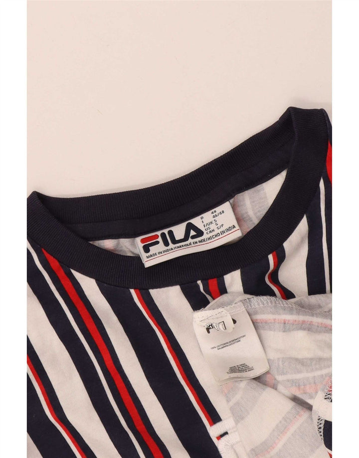 Fila Herre grafisk T-shirt Top Lille flerfarvet stribet bomuld