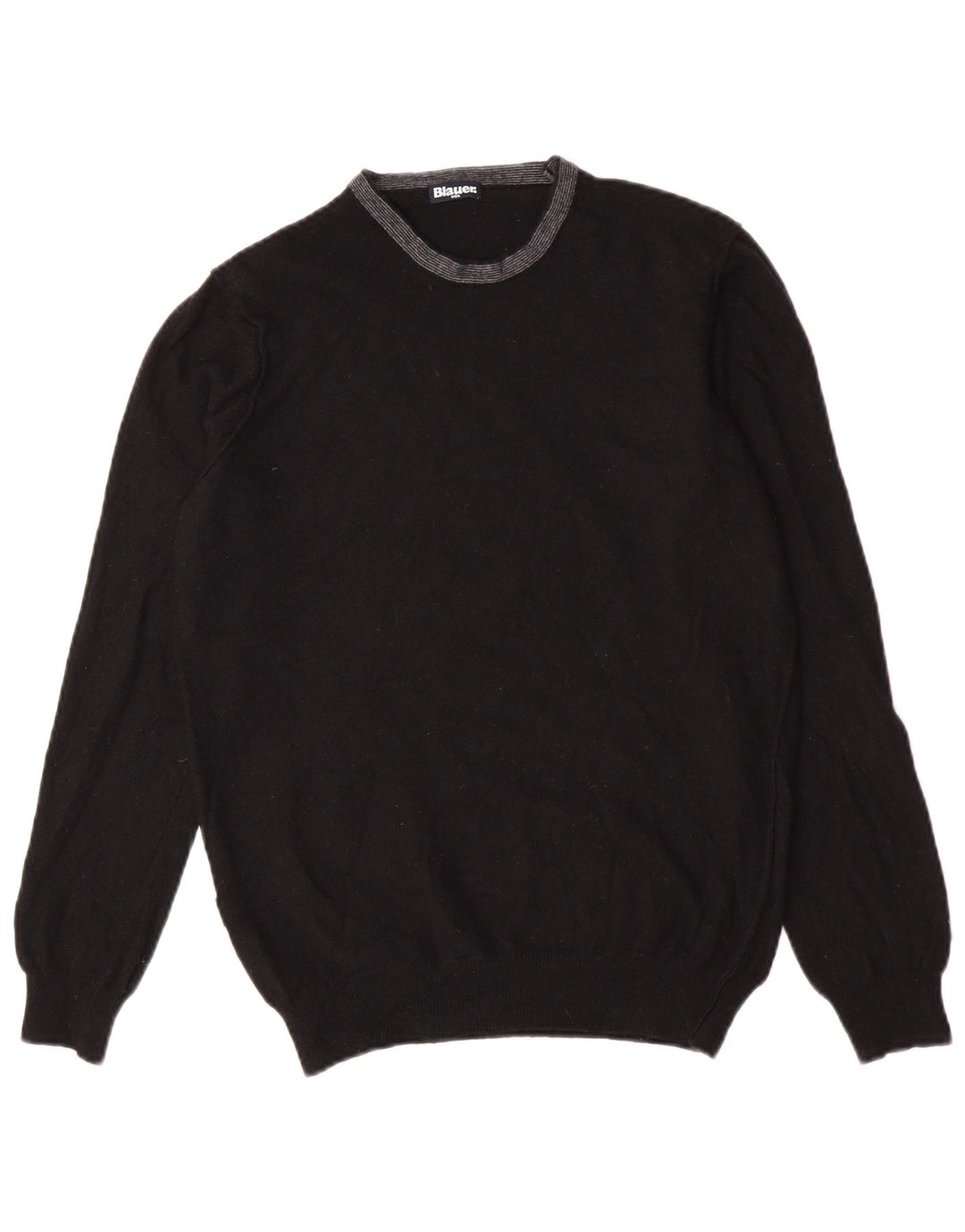 Blauer Herre Crew Neck Jumper Sweater Medium Sort