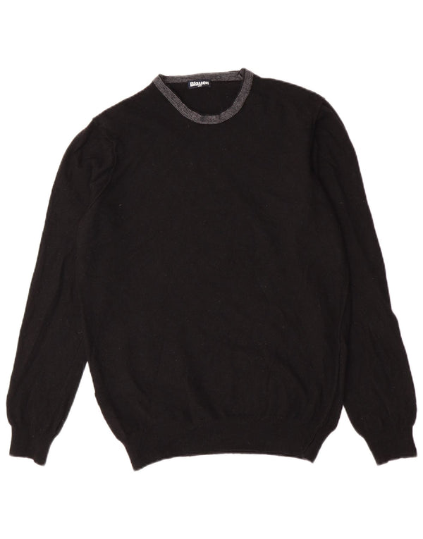 Blauer Herre Crew Neck Jumper Sweater Medium Sort