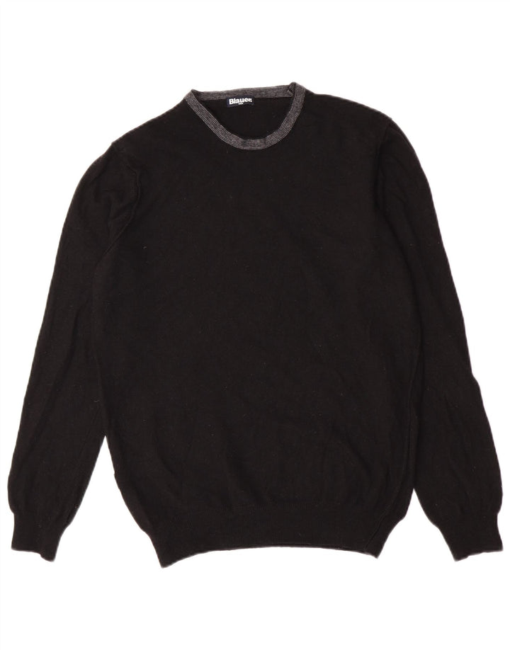 Blauer Herre Crew Neck Jumper Sweater Medium Sort