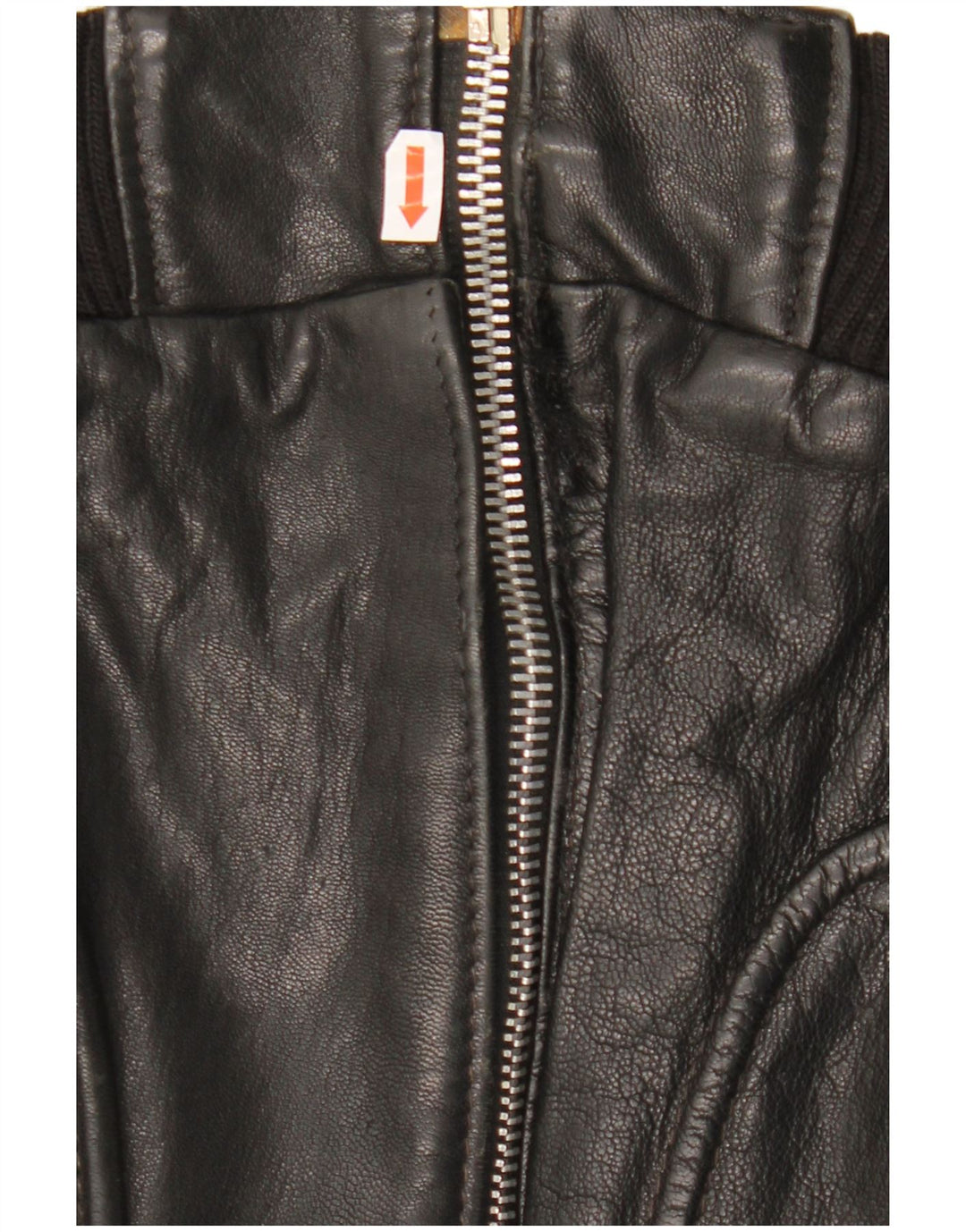 VINTAGE Herre Læderjakke UK 40 Stor Sort Læder