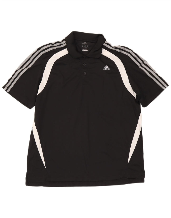 Adidas Herre Climalite Polo Shirt XL Sort Colourblock Polyester