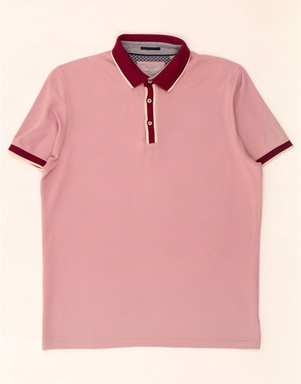 Ted Baker Poloshirt til mænd Størrelse 5 XL Pink Colourblock Modal