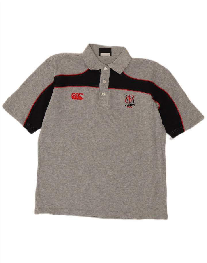 Canterbury herre poloshirt lille grå farveblok bomuld