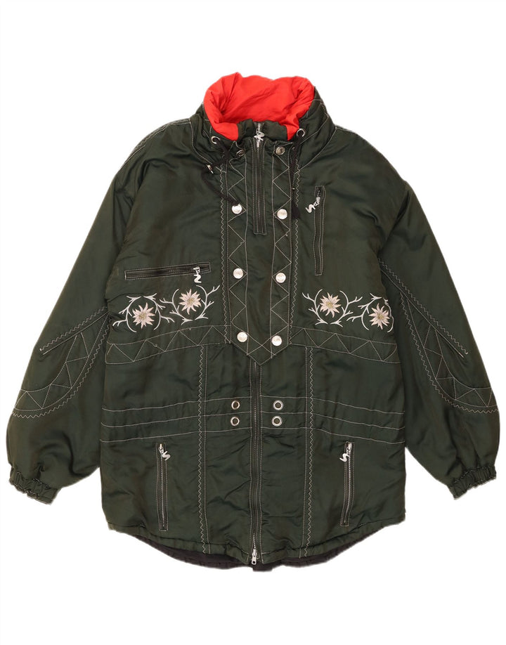 Sportalm Dame Grafisk Oversized Skijakke EU 38 Medium Green Floral
